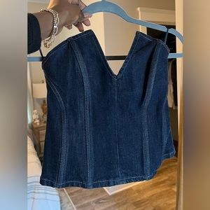 Zara Denim Bustier size M